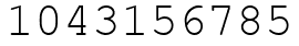 Число 1043156785.