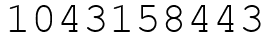 Число 1043158443.