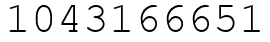 Число 1043166651.