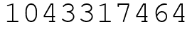 Число 1043317464.