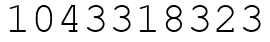 Число 1043318323.