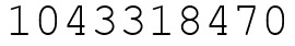 Число 1043318470.