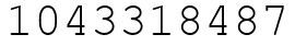Число 1043318487.
