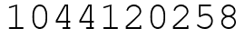 Число 1044120258.