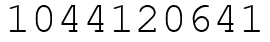 Число 1044120641.