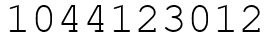 Число 1044123012.