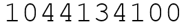Число 1044134100.