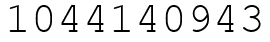 Число 1044140943.