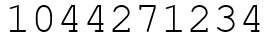Число 1044271234.