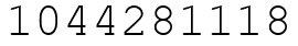 Число 1044281118.