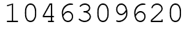 Число 1046309620.