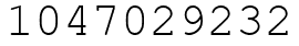 Число 1047029232.