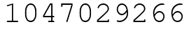 Число 1047029266.