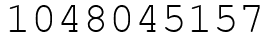 Число 1048045157.