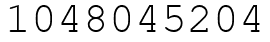Число 1048045204.