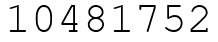 Число 10481752.