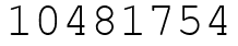Число 10481754.