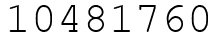 Число 10481760.