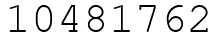Число 10481762.