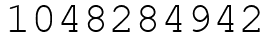 Число 1048284942.