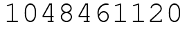 Число 1048461120.