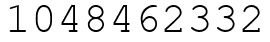 Число 1048462332.