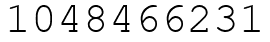 Число 1048466231.