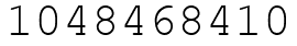 Число 1048468410.
