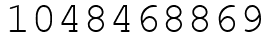 Число 1048468869.