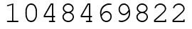 Число 1048469822.