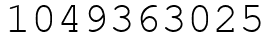 Число 1049363025.