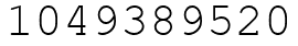 Число 1049389520.