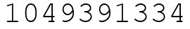 Число 1049391334.