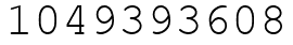 Число 1049393608.