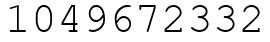 Число 1049672332.