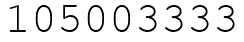 Число 105003333.