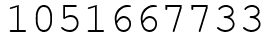 Число 1051667733.