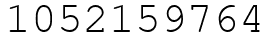 Число 1052159764.