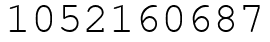 Число 1052160687.