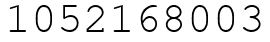 Число 1052168003.