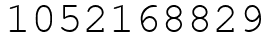 Число 1052168829.
