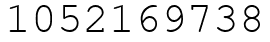Число 1052169738.