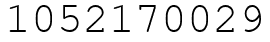 Число 1052170029.