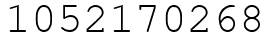Число 1052170268.