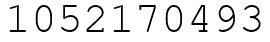 Число 1052170493.