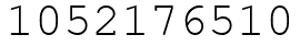 Число 1052176510.