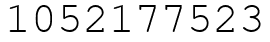 Число 1052177523.