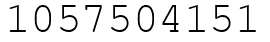 Число 1057504151.