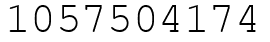 Число 1057504174.