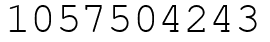 Число 1057504243.